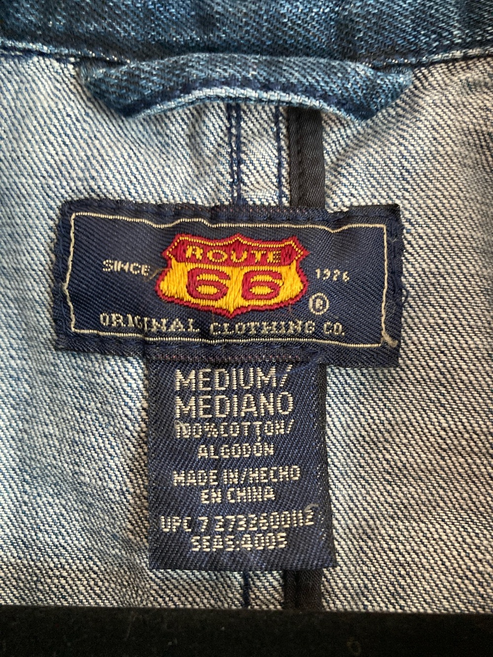 Route 66 Blue Denim Jacket with Embroidered Hummingbird & Floral Accents - Picture 2 of 3